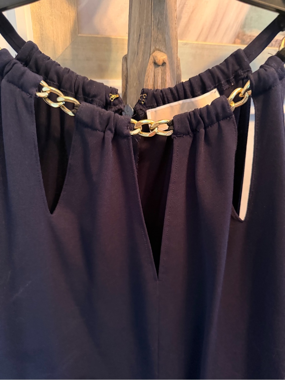 Michael Kors navy sleeveless shirt. - Picture 4 of 4